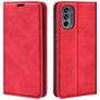 Mobigear Retro Slim Motorola Moto G62 Hoesje Bookcase Portemonnee - Rood