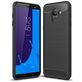 Mobigear Brushed Slim Samsung Galaxy J6 (2018) Hoesje Flexibel TPU Backcover - Zwart