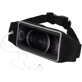 Mobiparts Comfort Fit Belt Telefoonhouder Hardlopen iPhone 12 Pro Max Sport Hoesje Neopreen Heuptas - Zwart