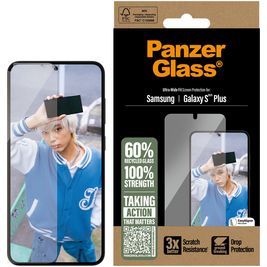 PanzerGlass Ultra-Wide Fit Samsung Galaxy S25 Plus Glazen Screenprotector - Case Friendly