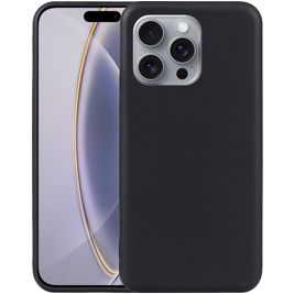 Mobigear Basics iPhone 16 Pro Max Hoesje Flexibel TPU Backcover - Zwart