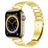 Mobigear Lissabon Stalen Apple Watch Bandje Vouwsluiting - 49/46/45/44 mm - Goud