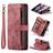 Caseme C30 Samsung Galaxy Z Fold 4 Hoesje Bookcase Portemonnee - Rood