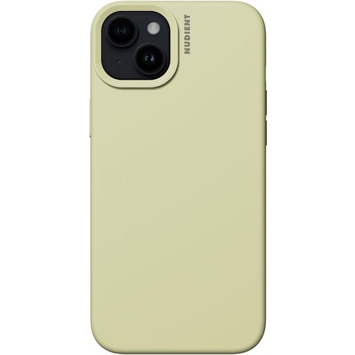 Nudient Base iPhone 15 Siliconen Hoesje Backcover - Pale Yellow