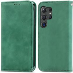 Mobigear Retro Slim Samsung Galaxy S25 Ultra Hoesje Bookcase Portemonnee - Groen