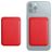 Mobigear Wallet Pasjeshouder - 3 Pasjes - MagSafe Compatible - Rood