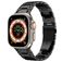 Mobigear Amsterdam Stalen Apple Watch Bandje Vouwsluiting - 49/46/45/44 mm - Zwart