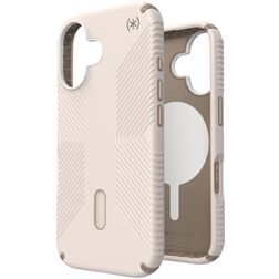 Speck Presidio2 Grip iPhone 16 MagSafe Hoesje Hardcase Backcover Shockproof - Bleached Bone