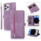 Mobigear Zipper iPhone 14 Pro Hoesje Bookcase Portemonnee - Paars
