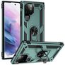Mobigear Armor Ring Samsung Galaxy S22 Ultra Hoesje Hardcase Backcover Shockproof met Ringhouder - Groen