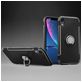 Mobigear Armor Ring iPhone XR Hoesje Hardcase Backcover Shockproof met Ringhouder - Zwart