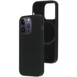 Mobiparts iPhone 14 Pro Siliconen MagSafe Hoesje Backcover - Zwart