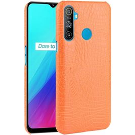 Mobigear Croco Realme C3 Hoesje Hardcase Backcover - Oranje
