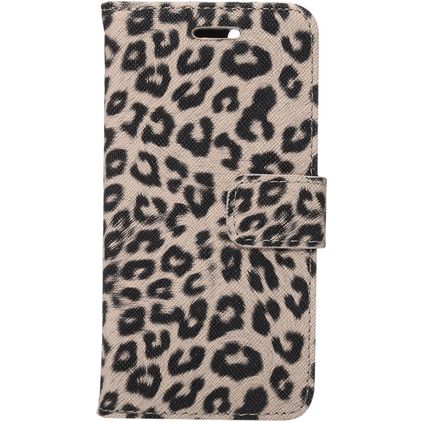 Mobigear Leopard iPhone SE (2020) Hoesje Bookcase Portemonnee - Bruin
