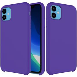 Mobigear Rubber Touch iPhone 11 Siliconen Hoesje Backcover - Paars