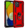 Mobigear Armor Ring Samsung Galaxy A03 Hoesje Hardcase Backcover Shockproof met Ringhouder - Rood