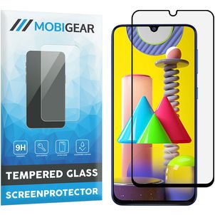 Mobigear Premium Samsung Galaxy M31 Glazen Screenprotector - Case Friendly - Zwart