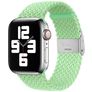 Mobigear Braided Nylon Apple Watch Bandje Klemsluiting - 42/41/40/38 mm - Lime