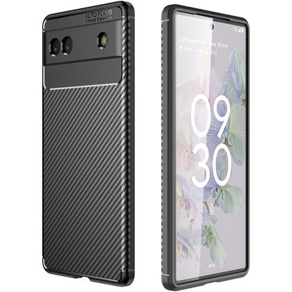 Mobigear Racing Google Pixel 6a Hoesje Flexibel TPU Backcover - Zwart