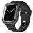 Mobigear Sport Armor Siliconen Apple Watch Bandje Druksluiting - 42/41/40/38 mm - Zwart