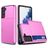 Mobigear Brushed Credit Card Slot Case Pink Samsung Galaxy S21 Plus