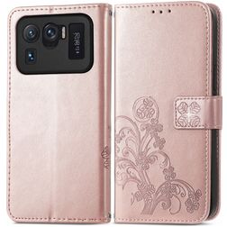 Mobigear Clover Xiaomi Mi 11 Ultra Hoesje Bookcase Portemonnee - Roségoud