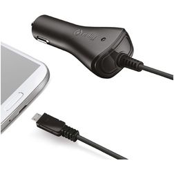 Celly Autolader Micro USB 1 Meter 5W 1A - Zwart