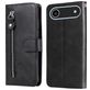 Mobigear Zipper iPhone Air Hoesje Bookcase Portemonnee - Zwart