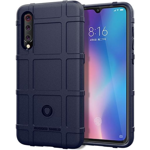 Mobigear Rugged Shield Xiaomi Mi 9 Hoesje Flexibel TPU Backcover Shockproof - Blauw