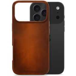 Mobilize Premium iPhone 17 Pro MagSafe Hoesje Echt Leer Backcover - Burned Cognac