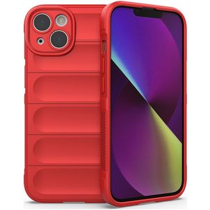 Mobigear Bumpy iPhone 14 Hoesje Flexibel TPU Backcover - Rood