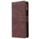 Mobigear Zipper Samsung Galaxy S10 Lite Hoesje Bookcase Portemonnee - Bruin