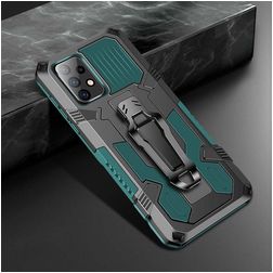 Mobigear Armor Stand Samsung Galaxy A52s 5G Hoesje Hardcase Backcover Shockproof met Standaard - Groen