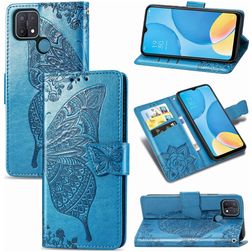 Mobigear Butterfly OPPO A15 Hoesje Bookcase Portemonnee - Blauw