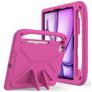 Mobigear AeroArmor iPad Air 13 Inch (2024) Kinder Tablethoes met Handvat + Stylus Houder - Rood