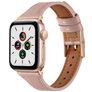 Mobigear Napoli Leren Apple Watch Bandje Gespsluiting - 49/46/45/44 mm - Roze
