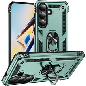 Mobigear Armor ring Samsung Galaxy S26 Hoesje Hardcase Backcover Shockproof met Ringhouder - Groen
