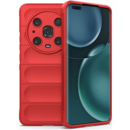 Mobigear Bumpy HONOR Magic 4 Pro Hoesje Flexibel TPU Backcover - Rood