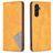 Mobigear Rhombus Slim Samsung Galaxy A35 Hoesje Bookcase - Cognac