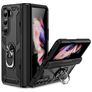 Mobigear Armor Ring Samsung Galaxy Z Fold 5 Hoesje Hardcase Backcover Shockproof met Ringhouder - Zwart