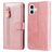 Mobigear Zipper iPhone 17 Hoesje Bookcase Portemonnee - Roségoud