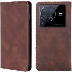 Mobigear Retro Slim Vivo X80 Pro Hoesje Bookcase Portemonnee - Bruin