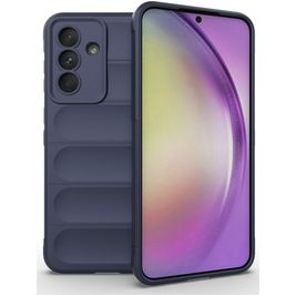 Mobigear Bumpy Samsung Galaxy A56 Hoesje Flexibel TPU Backcover - Dark Blue