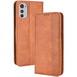 Mobigear Sensation Motorola Moto E32 Hoesje Bookcase Portemonnee - Bruin