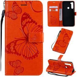 Mobigear Butterfly Xiaomi Redmi Note 8T Hoesje Bookcase Portemonnee - Oranje
