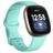 Mobigear Sport Dual Siliconen Fitbit Sense Bandje Druksluiting - Turquoise