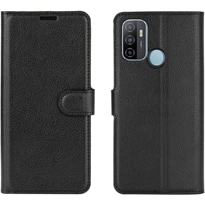 Mobigear Classic OPPO A53s Hoesje Bookcase Portemonnee - Zwart