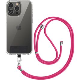 Mobigear Nylon Lanyard Universeel Telefoonkoord Verstelbaar - Roze