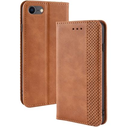 Mobigear Sensation iPhone SE (2022) Hoesje Bookcase Portemonnee - Cognac