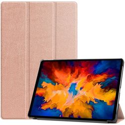 Mobigear Tri-Fold Lenovo Tab P11 Pro Gen 1 Hoes Bookcase - Rose Gold